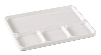 EcoQuality 4-Divided Compartment made from durable melamine, this plate is sturdy, resistant to chips, stains, and scratches, and is easy to clean. The sleek white finish adds a clean and professional look, ideal for both casual and formal settings. Perfect for restaurants, buffets, or home use. Elevate your dining experience with these high quality affordable restaurant dinnerware.