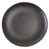 This coupe style round plate features a durable porcelain material, making it suitable for daily use in restaurants, catering, and institutional kitchens. Its black finish enhances presentation while maintaining resistance to staining and chipping. The plate’s microwave, dishwasher, and oven-safe attributes support versatile cooking and cleaning workflows, making it ideal for medium-volume foodservice environments requiring reliable and efficient tableware solutions.