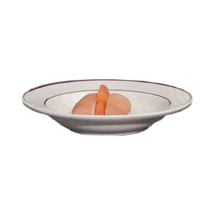 This bowl is designed to withstand the demands of a busy kitchen, it is safe for use in the dishwasher, microwave, and oven, providing flexibility and convenience in food preparation and service making it an excellent choice for restaurants, caterers, and other food service establishments looking to maintain consistency in tableware. The American white background with brown speckles serves as a neutral yet stylish option that complements a wide array of dining environments.
