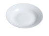 This contemporary soup plate features a deep plate with a wide, rolled rim. Perfect for serving soups, sandwiches and side salads, this soup plate is a must-have addition to buffets, restaurants, bistros and cafes. Made from high-quality super white porcelain, this plate is exceptionally durable. The plate measures 9