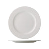 9.75-inch dinner plate, porcelain serving plate, chip-resistant, microwave-safe, dishwasher-safe, classic white plate for main courses, appetizers, and desserts, durable restaurant dinnerware.