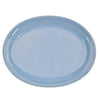 9.75” N.R. Light Blue oval platter, durable break-resistant serving dish for appetizers, entrées, sides, microwave-safe, dishwasher-safe, modern tableware for restaurants, catering, and home use.