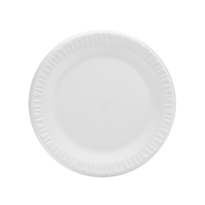 Dart 9 Inch White XPS Non-Laminated Disposable Foam Plate