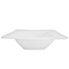 9 1/4-inch deep square bowl with wide rim, modern plastic dinnerware, durable serving bowl, scratch-resistant, stain-resistant, perfect for soups, salads, pasta, catering, restaurants, and events.