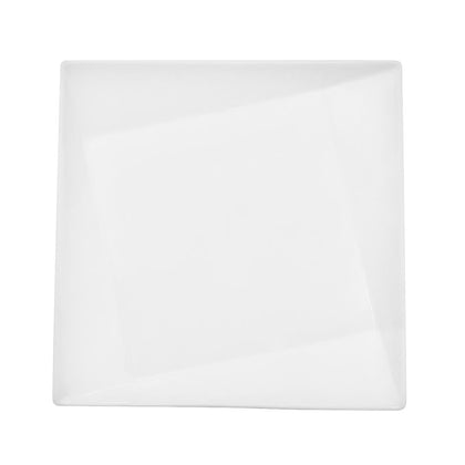 9-inch crystal square dinner plate, clear and elegant, ideal for main courses, side dishes, and salads. Durable, stain-resistant, perfect for formal and casual dining occasions.