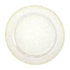 Elegant 9-inch gold dinner plate, perfect for dinner, salad, dessert, appetizer, or charger plates. Ideal for weddings, birthday parties, catering, holidays, and more. Durable, BPA-free, reusable, and disposable.