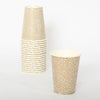 Shop 9oz Gold Dots Hot/Cold Paper Cups for stylish and durable drinkware. Perfect for serving hot and cold beverages at weddings, parties, and special events, offering elegance and convenience.