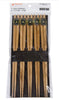 Set of 5 pairs of 9-inch teak chopsticks for sustainable and stylish meals.