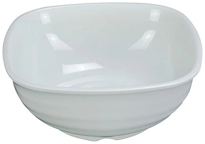 EcoQuality Square Bowl, this square-shaped bowl is designed with a sleek and modern look that is sure to impress your guests. It's large enough to serve your favorite soups, salads, or pasta dishes. This bowl is just the right size for any meal or snack. Made of durable melamine, this bowl is built to last. It is dishwasher safe, making it easy to clean and maintain its pristine appearance. Elevate your dining experience with these high quality affordable restaurant dinnerware.