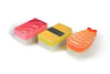 Absorbent sponge for sushi container, designed to maintain freshness and absorb moisture for optimal storage and presentation.