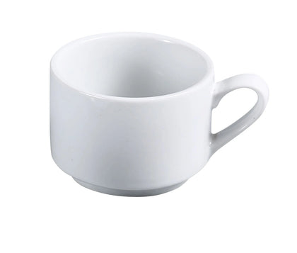 Yanco Stackable Cup AC-23 is a practical and elegant choice for serving hot beverages while maximizing storage space. Crafted from high-quality porcelain with a super white finish, this cup offers a refined look suitable for restaurants, cafes, and catered events. Its stackable design allows for easy and efficient storage, making it ideal for busy establishments. Designed for convenience, this cup is dishwasher, oven, and microwave safe, ensuring durability and ease of use.