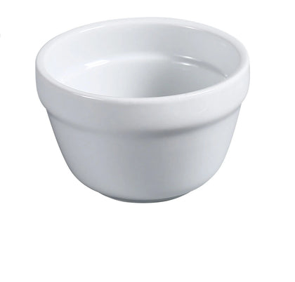 EcoQuality Bouillon Cup AC-4 is a stylish and versatile choice for serving soups, chowders, stews, dressings, and condiments. Crafted from high-quality porcelain with a super white finish, this cup adds a refined touch to any restaurant, cafes, or dining hall. Its sleek design enhances the presentation of both hot and cold dishes, making it a practical and elegant addition to any table setting. Designed for convenience, this cup is dishwasher, oven, and microwave safe, ensuring durability for everyday use.