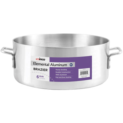ALBH-15 to ALBH-40 - 15–40 Qt, 6mm Thick Base Elemental Aluminum Braziers
