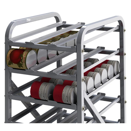 ALCR-9 - Full-Height 9-Tier Aluminum Can Rack, Heavy Duty, NSF, KD