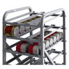 ALCR-9 - Full-Height 9-Tier Aluminum Can Rack, Heavy Duty, NSF, KD