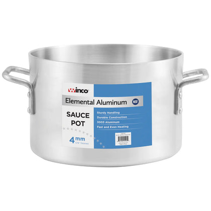 ASSP-08 to ASSP-40, 4mm 8-40 Qt Elemental Aluminum Sauce Pot
