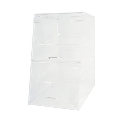 Acrylic Bakery Display Case 4-Tier set with clear, food-safe acrylic and four spacious shelves—ideal for displaying baked goods and pastries in retail bakeries, cafes, and food counters.