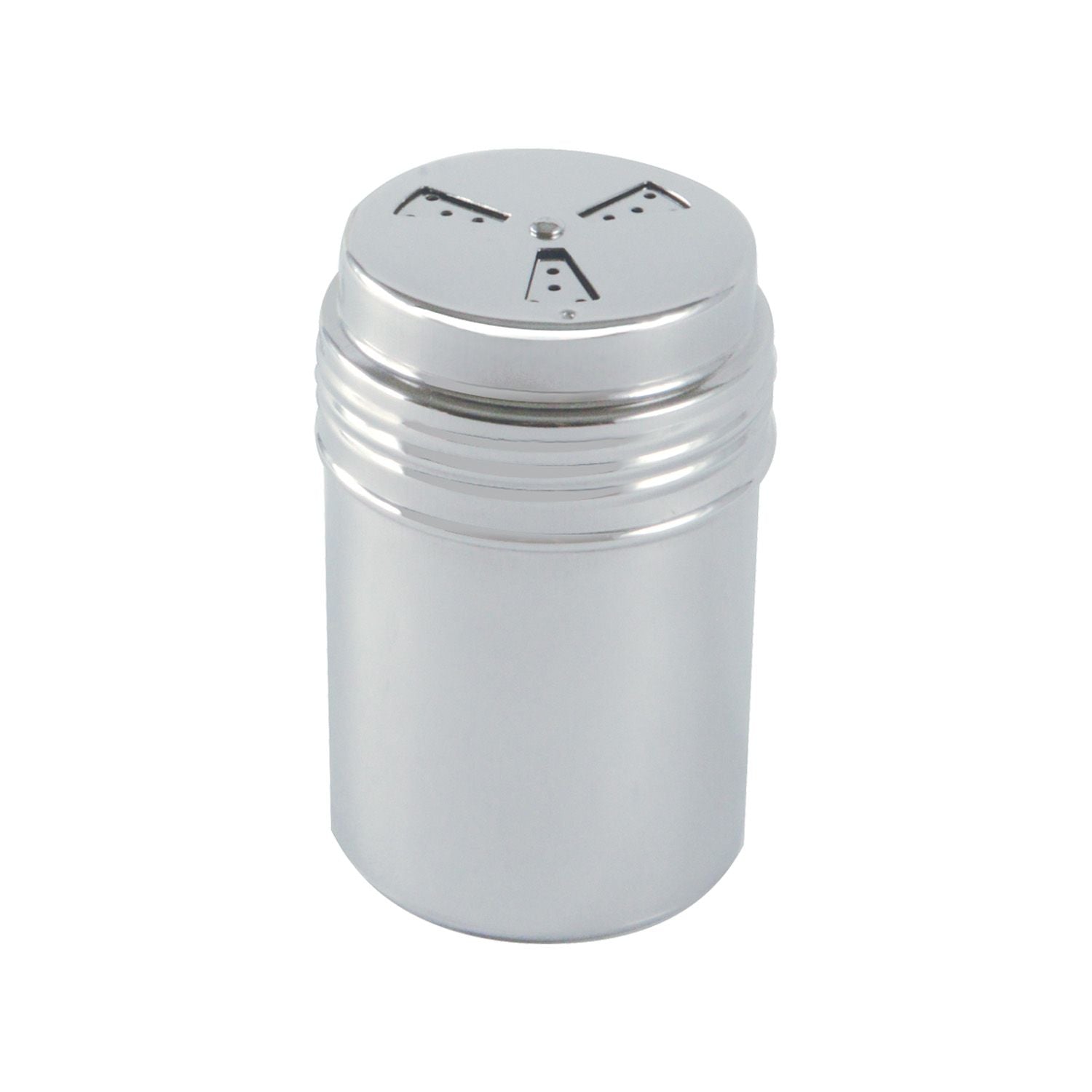 Adjustable 8 oz dredge made from 18/8 stainless steel, durable and rust-resistant kitchen tool for precise scooping and portioning of dry ingredients; ideal for chefs and home cooks; packed 96 each per case.