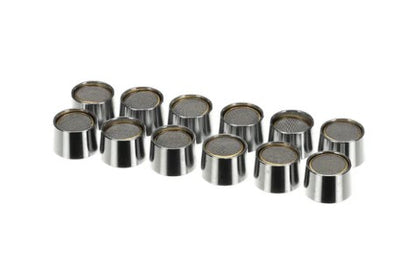 A dozen aerators for automatic faucets, designed to enhance water flow efficiency and reduce water consumption in commercial and residential settings.



