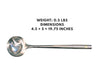 An 8-ounce all stainless steel ladle (Large #1) with a sturdy handle, ideal for serving large portions of soups, sauces, and liquids.
