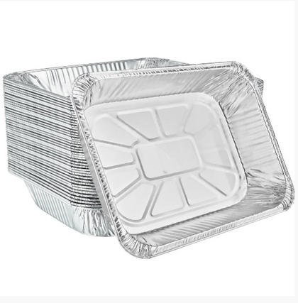 Aluminum full-size deep pan, durable and heavy-duty, perfect for baking, roasting, and cooking. Ensures even heat distribution for large portions and easy cleanup. Ideal for home and commercial kitchens.