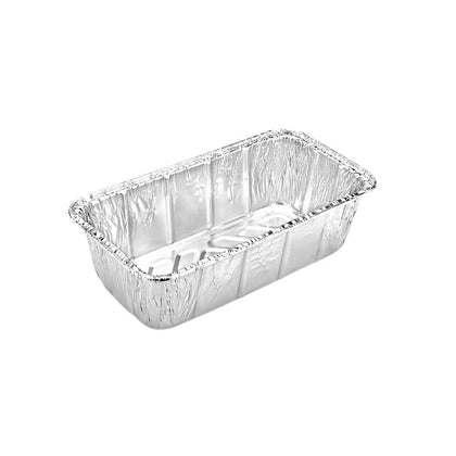 Durable Aluminum 2lb Loaf Pan for baking breads, cakes, and meatloaf with even heat distribution, lightweight design, and warp-resistant construction.