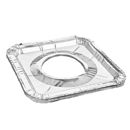 Aluminum square gas burner guard, durable and lightweight, protects gas stovetops from spills, splashes, and grease buildup, keeping your kitchen clean and tidy.