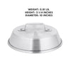 Set of 12, 10-inch aluminum wok covers, perfect for sealing in heat and moisture during cooking.