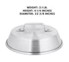 Set of 12, 20-inch aluminum wok covers, perfect for trapping heat and moisture during cooking.