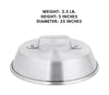 Set of 12, 25-inch aluminum wok covers, perfect for sealing in heat and moisture during cooking.