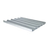 Aluminum French baguette pan 26x18 inches with 5-loaf capacity, perforated design for crisp crusts, even baking, and durable construction for commercial and home baking use.