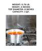Set of 12 aluminum 3-quart sauce pans, perfect for cooking larger batches of sauces, soups, and meals.



