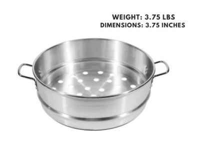 14-inch aluminum steamer for efficient steaming of food.