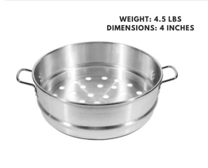 20-inch aluminum steamer for large-scale, efficient steaming of food.




