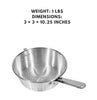 A 10-inch aluminum utility strainer with a hook, designed for easy straining and draining in the kitchen.



