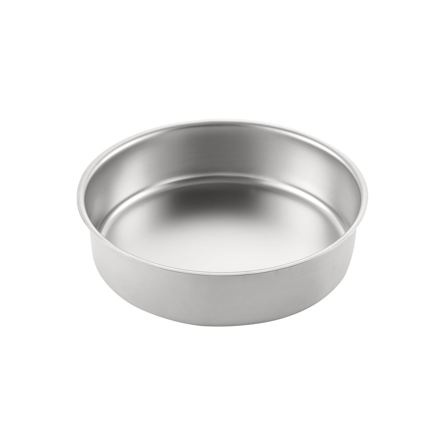 Atlantis water pan round for Atlantis round chafer with mirror finish, durable construction, and even steam heating; perfect for catering, buffets, and banquet foodservice applications.