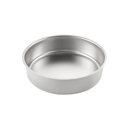 Atlantis water pan round for Atlantis round chafer with mirror finish, durable construction, and even steam heating; perfect for catering, buffets, and banquet foodservice applications.