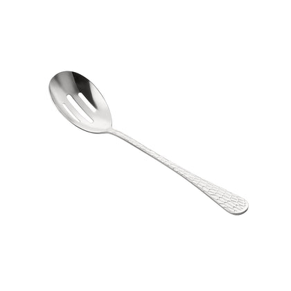 Auspicious Slotted Spoon 11.5 inch made from extra heavyweight 18/8 stainless steel, ideal for draining and serving, professional-grade design, polished finish, packed 10 dozen per case