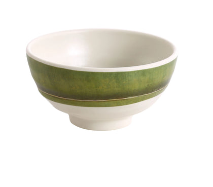 Yanco Rice Bowl BA-404 It is made from durable and reliable melamine material, which makes the bowl look like ceramics. You can use these unique round bowls to serve such Asian dishes like rice, miso soup, noodles or salads. Thanks to the stylish Bamboo collection style, the bowl will perfectly fit any food-serving establishment design. 