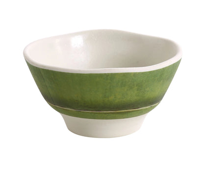 Yanco Miso Soup Bowl BA-405 It is made from durable and reliable melamine material, which makes the bowl look like ceramics. You can use these unique round bowls to serve such Asian dishes like rice, miso soup, noodles or salads. Thanks to the stylish Bamboo collection style, the bowl will perfectly fit any food-serving establishment design. 