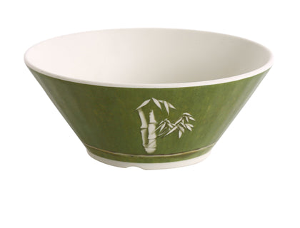 Yanco Salad Bowl BA-507 It is made from durable and reliable melamine material, which makes the bowl look like ceramics. You can use these unique round salad bowls to serve such dishes like rice, miso soup, noodles or salads. Thanks to the elegant Bamboo collection style, the bowl will perfectly fit any food-serving establishment design. 