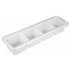 BC-4P, 4 Compartment White Condiment Plastic Holder