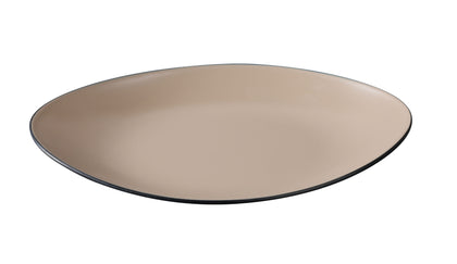 This Deep Oval Plate is a refined addition to any tabletop presentation. Crafted from lightweight, scratch-resistant melamine, it features a brushed clay and black finish that brings an artistic touch to its functional form. This deep oval dinner platter is perfect for main courses, shared entrées, or specialty presentations. Ideal for restaurants, cafes, and home use allowing you to elevate your dining experience.