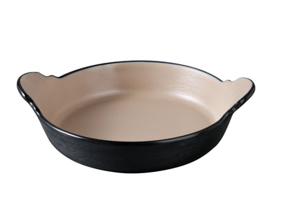 Yanco Deep Dish with Handle BM-607CL combines modern functionality with a rustic aesthetic. Crafted from lightweight, scratch-resistant melamine, this 16 oz dish features a convenient handle for easy serving. Its clay and black brushed texture adds a unique touch, making it ideal for stylish presentation of appetizers, side dishes, or small entrées in restaurants, bistros, or home kitchens.