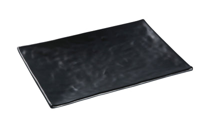 Yanco Rectangular Plate BP-2014 It is made from durable and reliable melamine material, which makes the plate look like ceramics. Melamine tableware is a perfect solution for those who choose a reliable, durable, high-quality and affordable dinnerware for their food-serving establishment. These rectangular display plates are easy to clean, NSF listed and BPA safe.