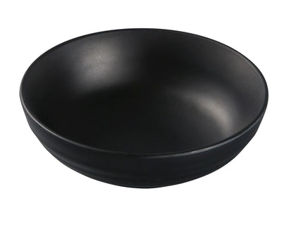 This Salad Bowl is made from durable and reliable melamine material, which makes the bowl look like ceramics. Performed in classic black color With matte finish, such melamine tableware is an ideal solution for those who choose high-quality, durable and affordable dinnerware for their place. Ideal for restaurants, cafes, and home use allowing you to enhance your dining experience.