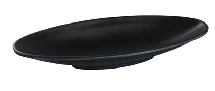 Yanco Deep Boat Plate BP-4112 is a great and affordable restaurant tableware. It is made from durable and reliable melamine material, which makes the plate look like ceramics. You can use this stylish plate to serve any dish you want. For example, you can use it for presenting cakes, appetizers or serving hot meals. The Black Pearl collection has an elegant and stylish design. Performed in classic black color With matte finish, it will perfectly fit any restaurant environment. 