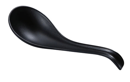 This black Spoon a great, extra-strong and affordable tableware solution for your food-serving establishment. Made from the high-quality melamine, the spoon doesn't bend or scratch. Spoons are lightweight, hard to break, and easy to clean. Ideal for restaurants, cafes, and home use allowing you to enhance your dining experience. High quality and affordable restaurant dinnerware.