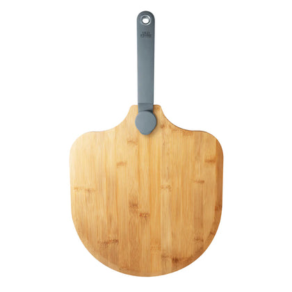 BPP1214/BPP1416, 12x14 & 14x16 Old Stone Bamboo Pizza Peel w/ Folding Handle