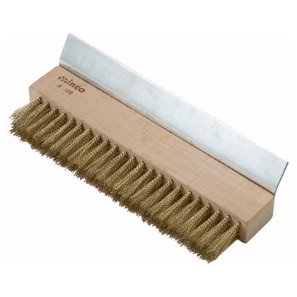 BR-10 - Brass Bristles w/Scraper Pizza Oven Brush Head